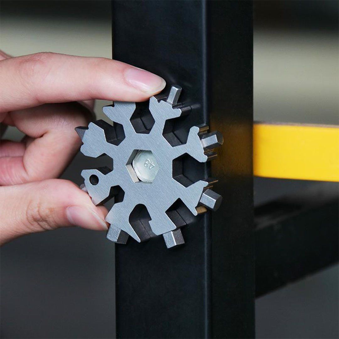 18-in-1 roestvrijstalen sneeuwvlokken multitool