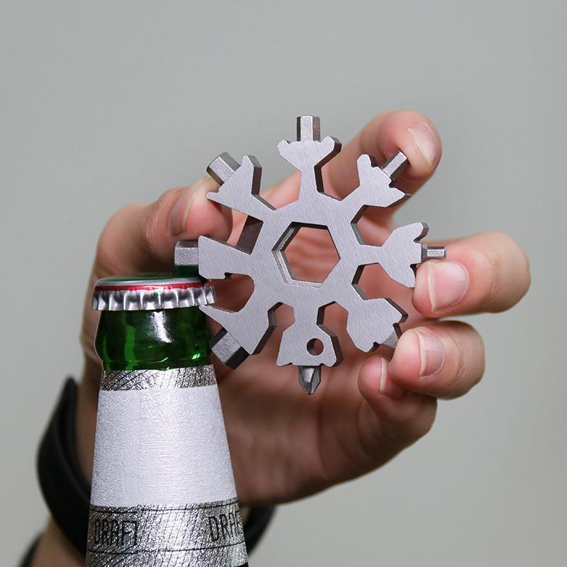18-in-1 roestvrijstalen sneeuwvlokken multitool