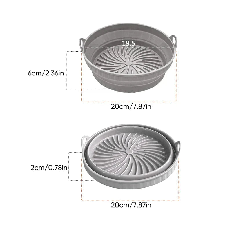 Inklapbare siliconen grillpan