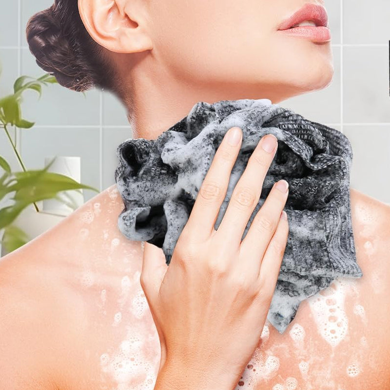 Exfoliërende antibacteriële douchehanddoek