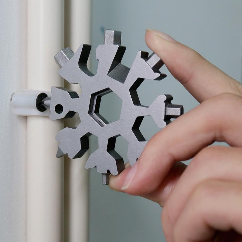 18-in-1 roestvrijstalen sneeuwvlokken multitool