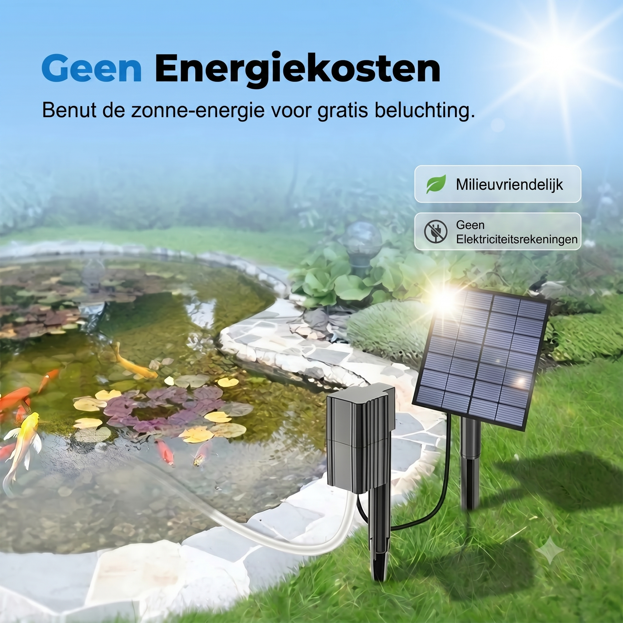Calviro AquaFlow™ Zonne-energie Vijverbeluchter