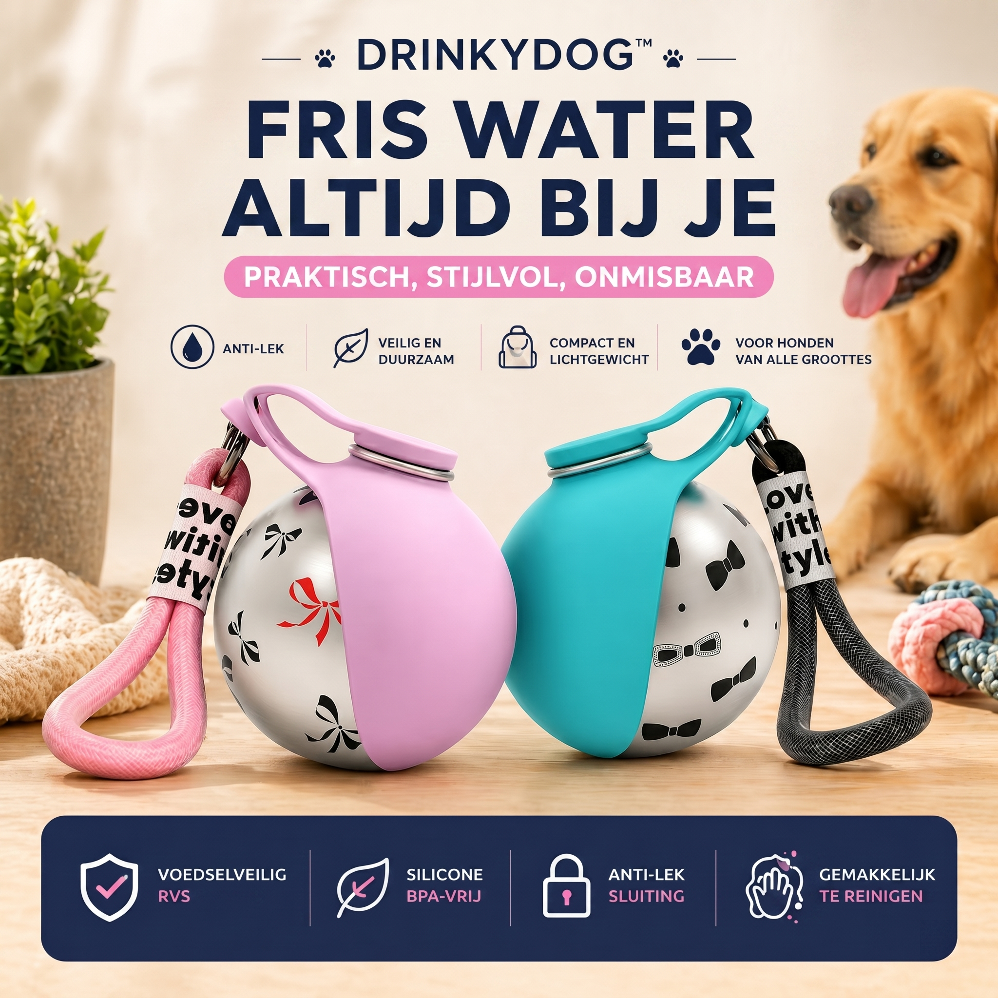 DRINKYDOG™ Draagbare Honden Drinkfles