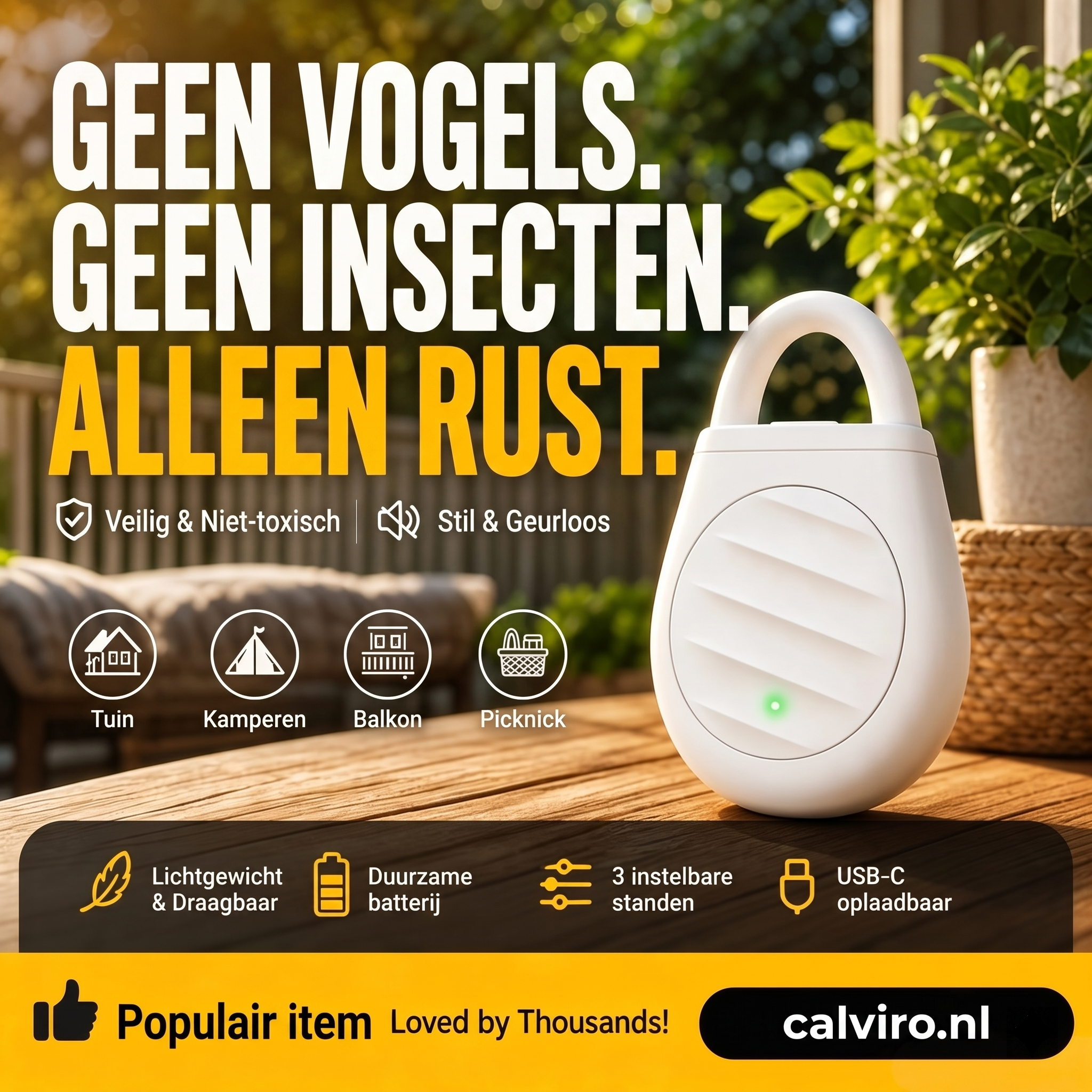 Calviro QuietGuard™ Vogel- en Insectenweerder