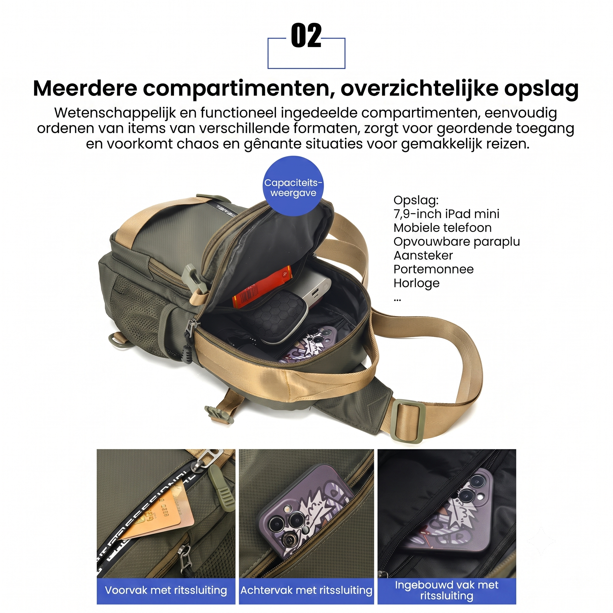 Calviro UrbanPack™ Crossbody Tas