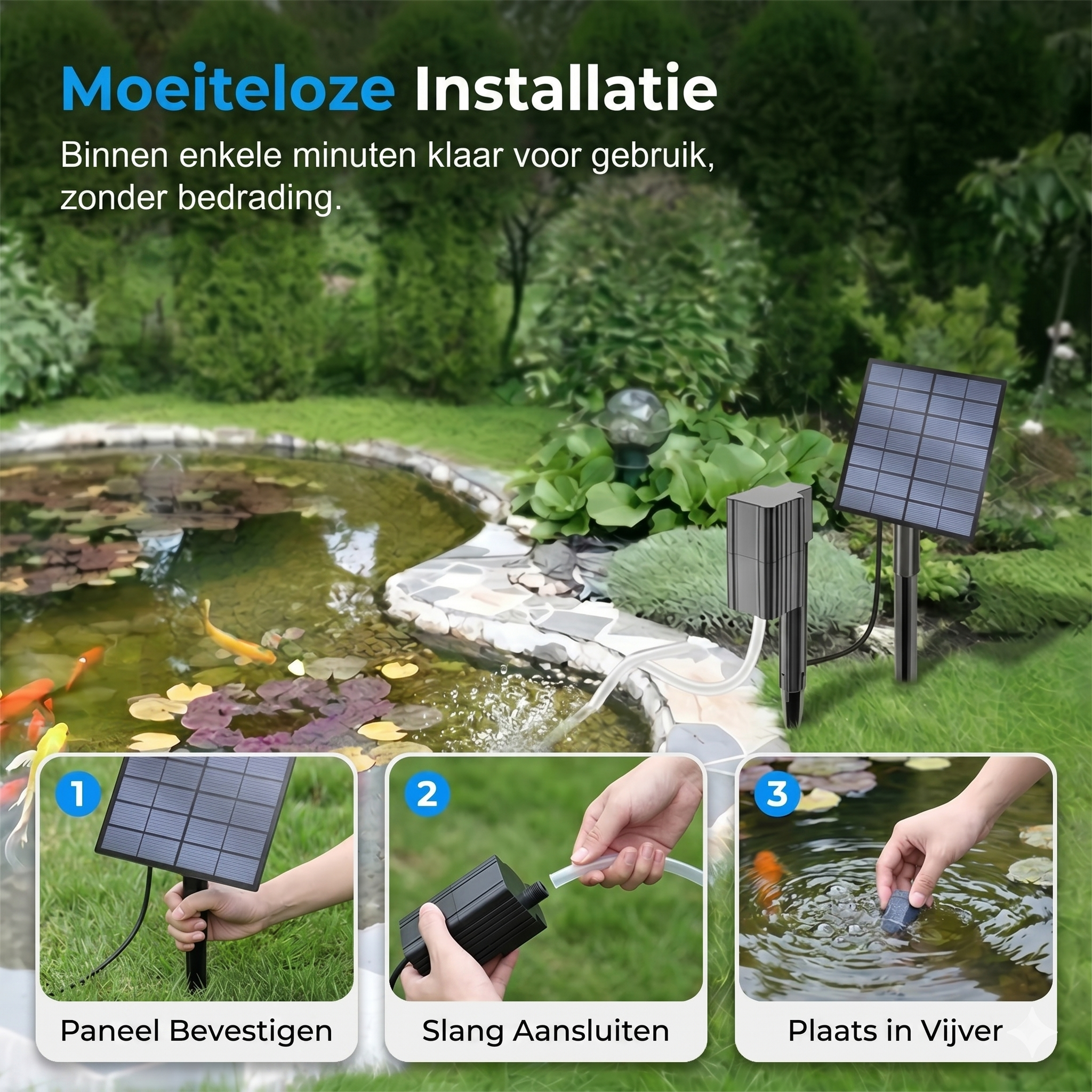 Calviro AquaFlow™ Zonne-energie Vijverbeluchter