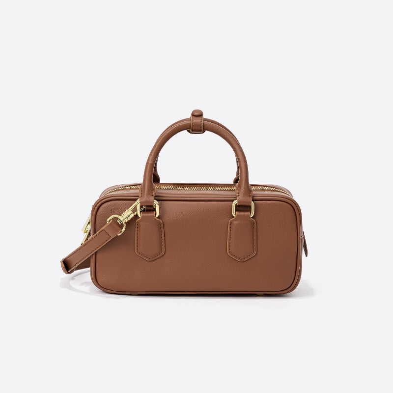 Vintage Äkta Läder Crossbody Handväska
