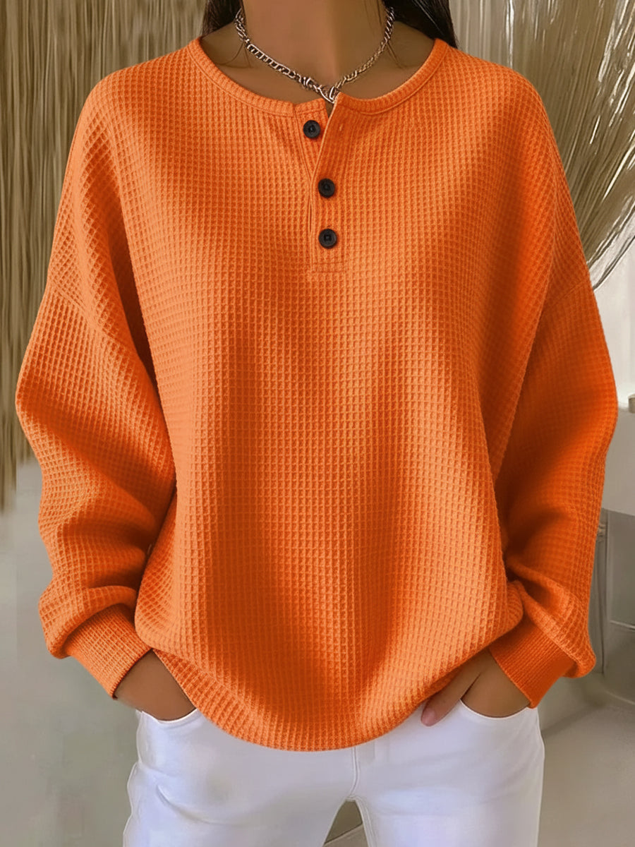 Anne™ - Avslappnad sweatshirt med krage