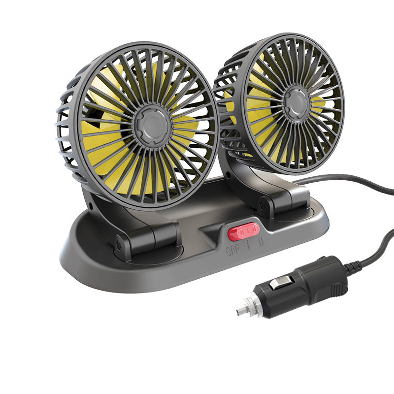 Dubbele kop Auto Luchtcirculatieventilator