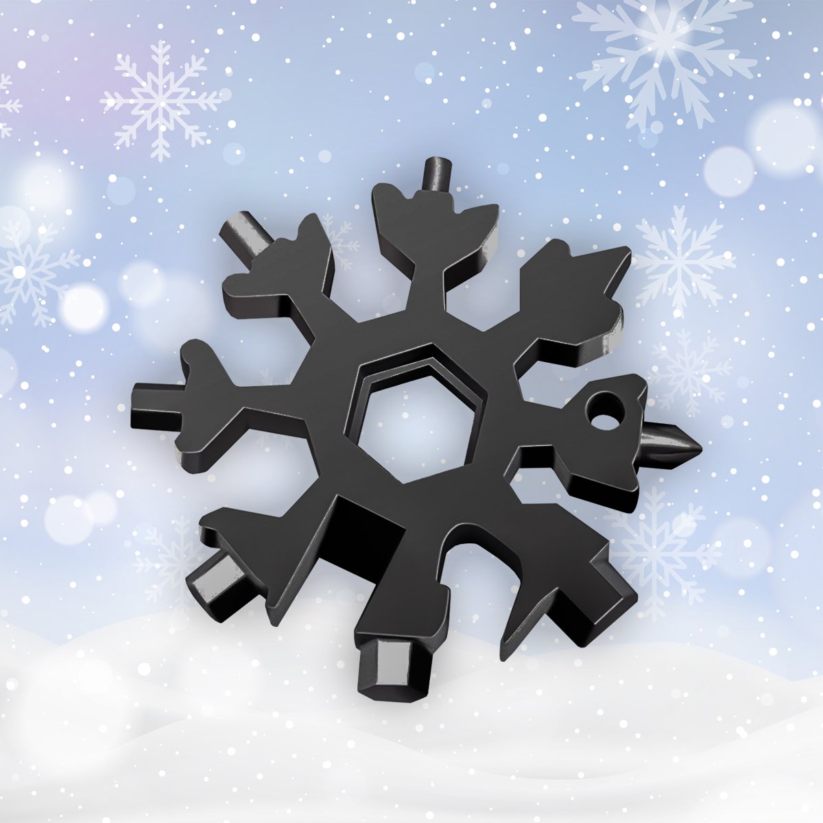 18-in-1 roestvrijstalen sneeuwvlokken multitool