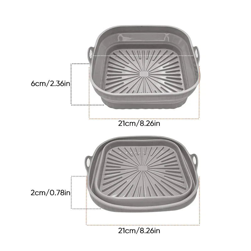 Inklapbare siliconen grillpan