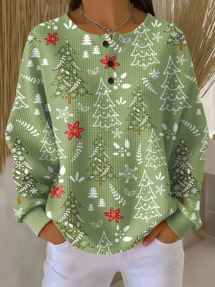 Ingrid™ - Tröja med julgran-motiv