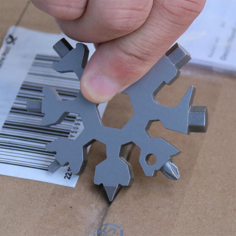 18-in-1 roestvrijstalen sneeuwvlokken multitool
