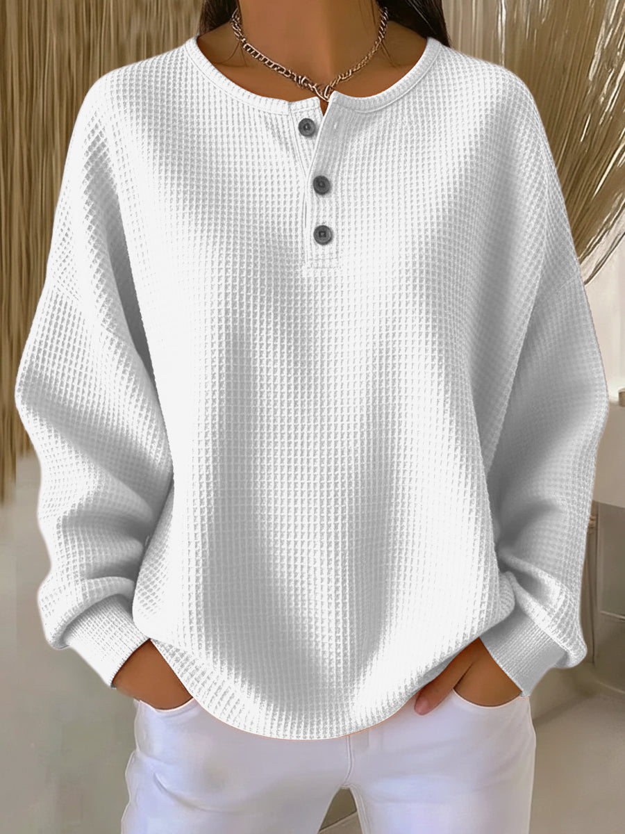 Anne™ - Avslappnad sweatshirt med krage