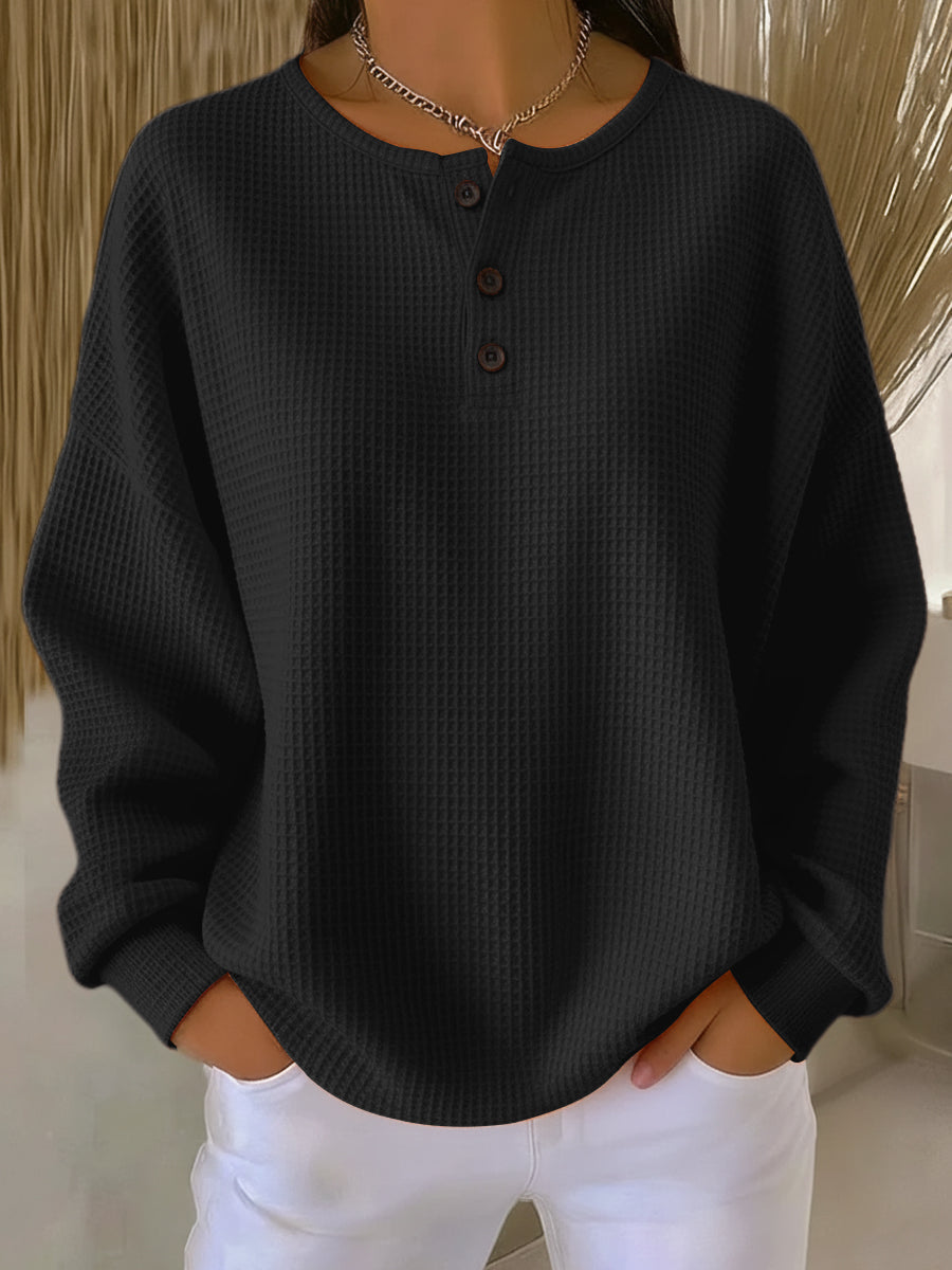 Anne™ - Avslappnad sweatshirt med krage