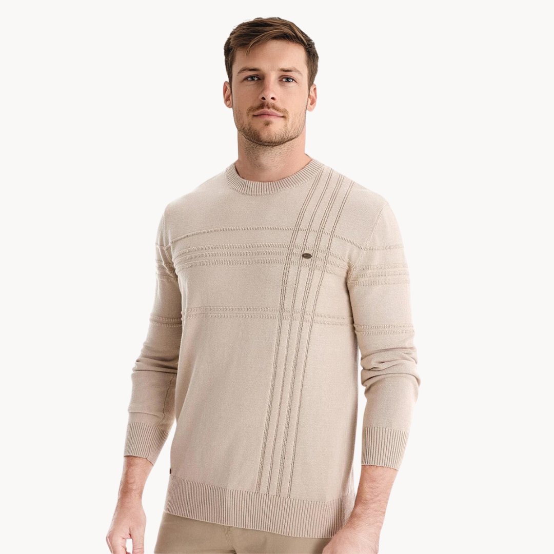 Henrik | Stilig herrtröja med rutdesign