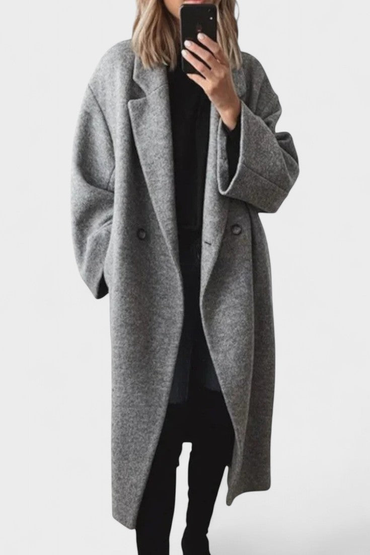 Ditte™ | Lång ullkappa i tidlöst design