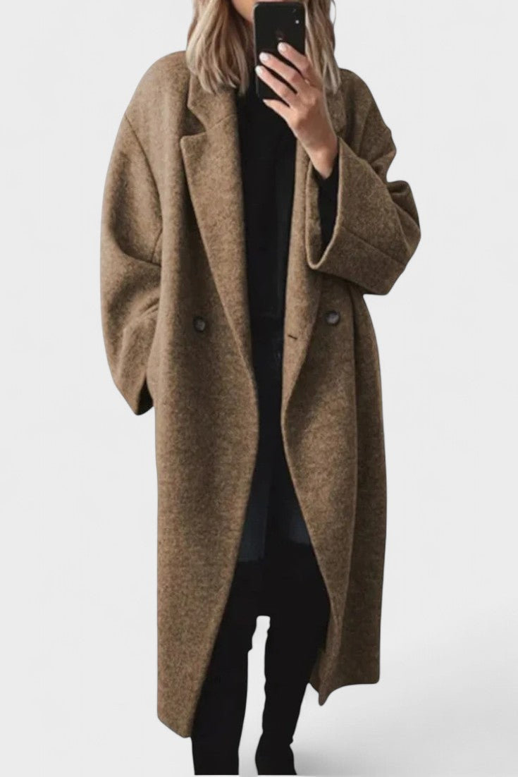 Ditte™ | Lång ullkappa i tidlöst design