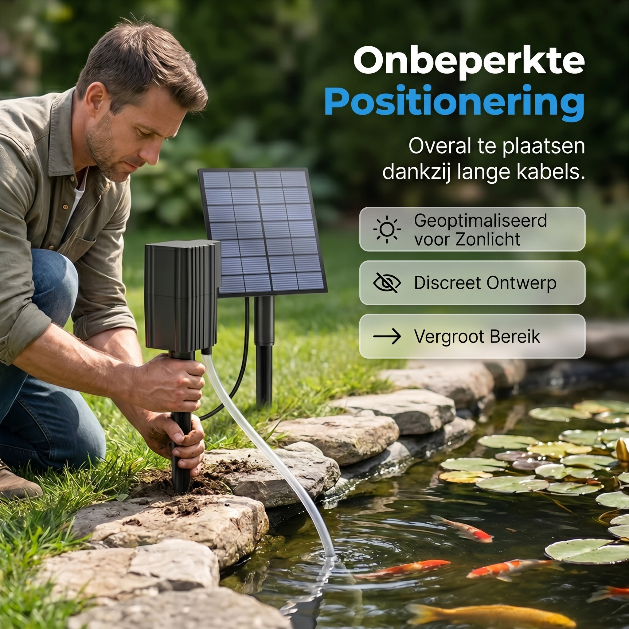 Calviro AquaFlow™ Zonne-energie Vijverbeluchter