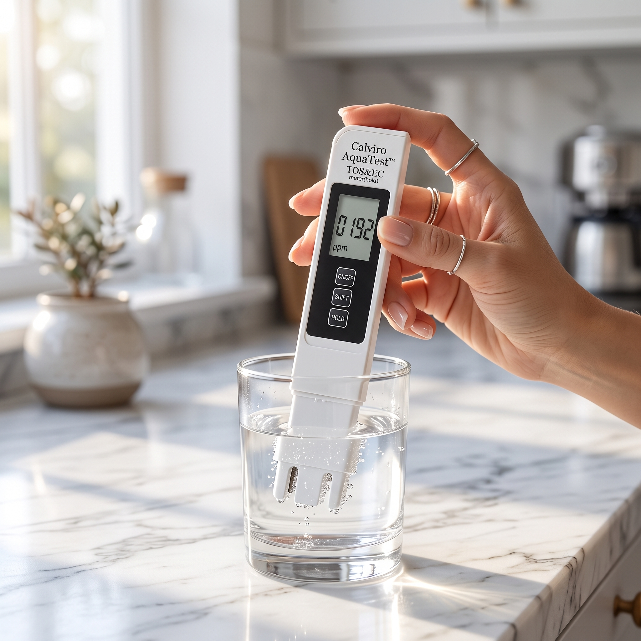 Calviro AquaTest™ 3-in-1 Waterkwaliteitsmeter