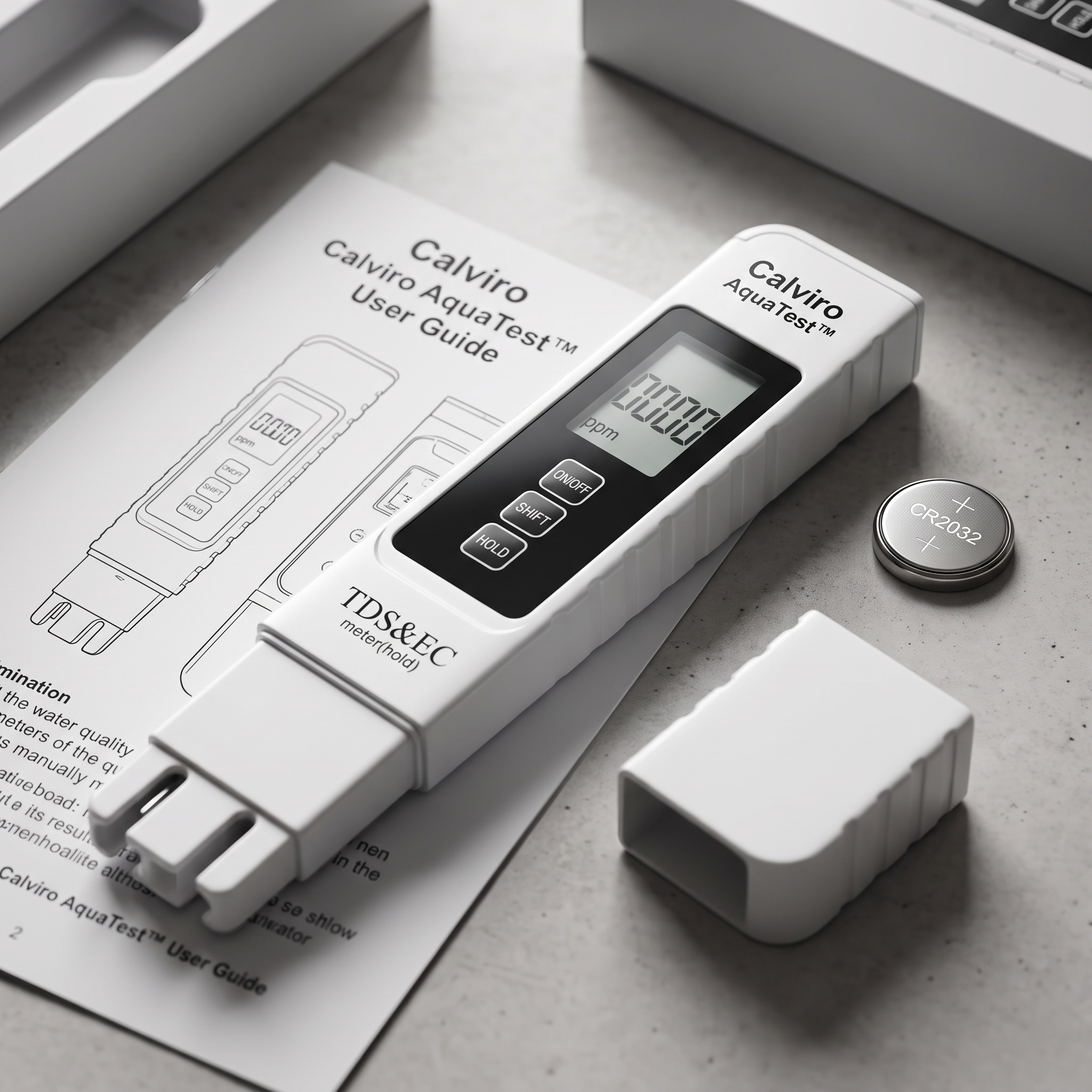 Calviro AquaTest™ 3-in-1 Waterkwaliteitsmeter