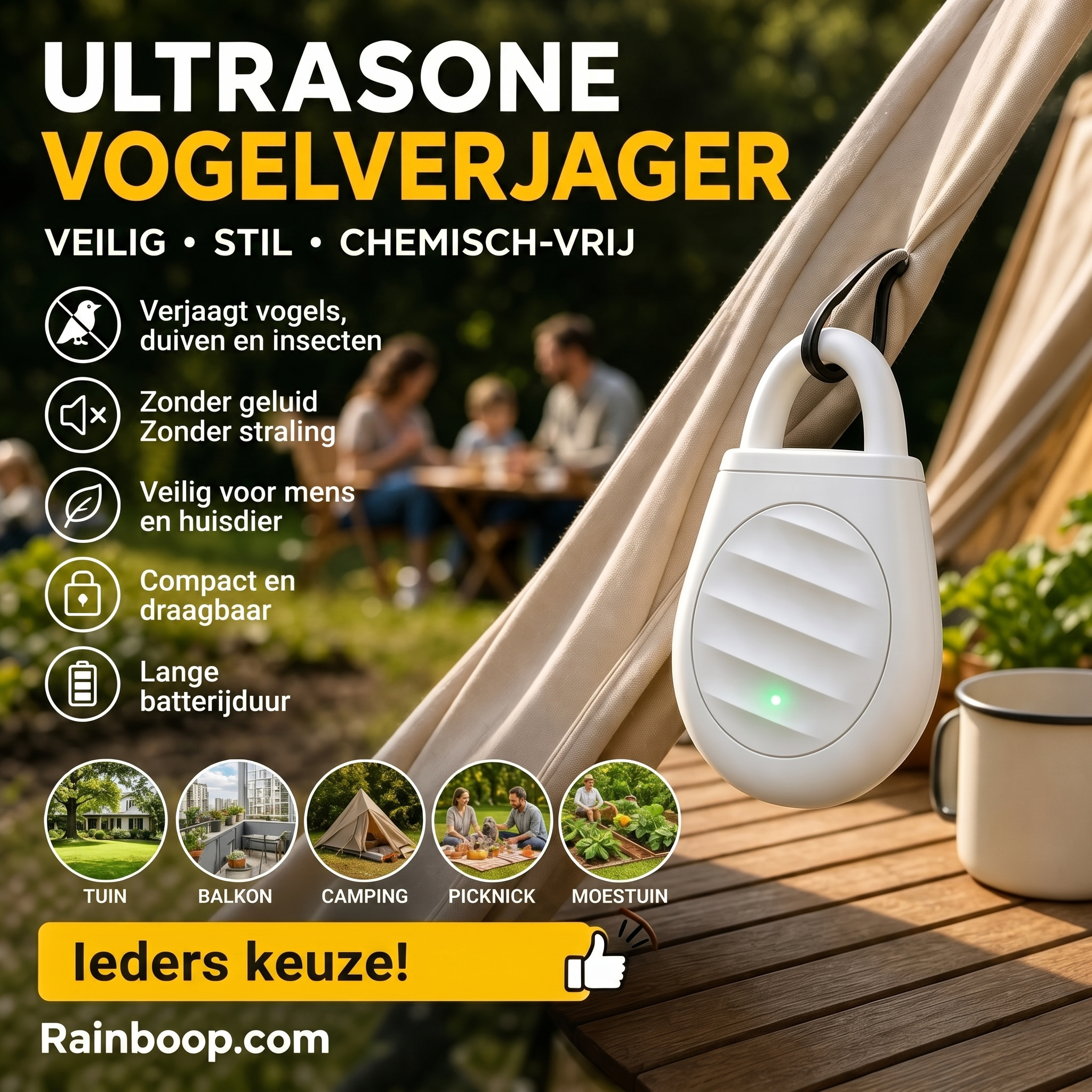 Calviro QuietGuard™ Vogel- en Insectenweerder