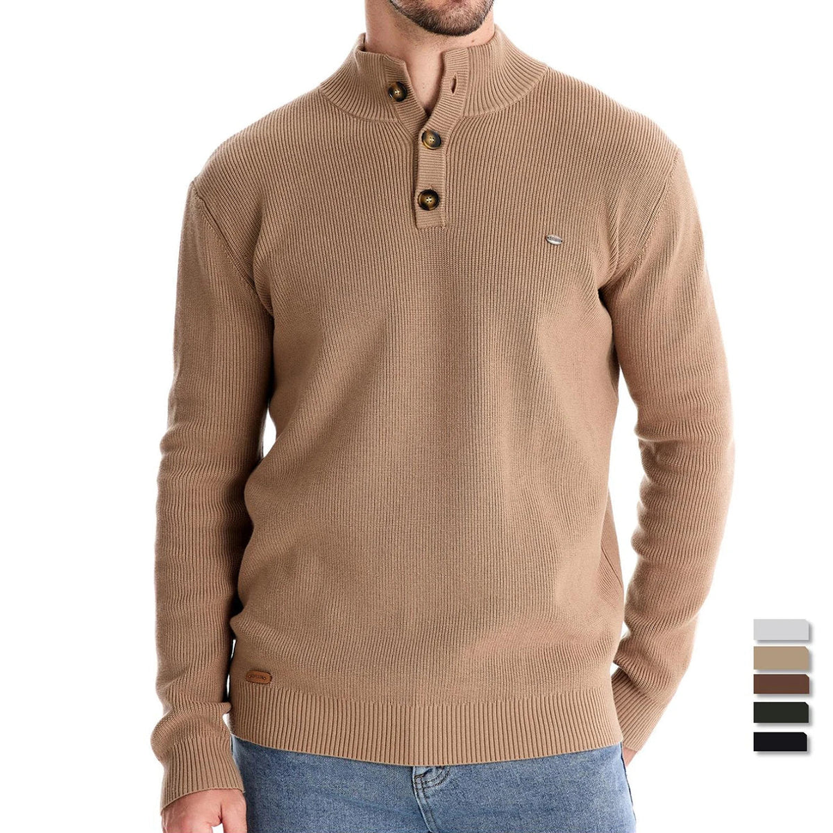 Gustav | Herrtröja med knapdesign